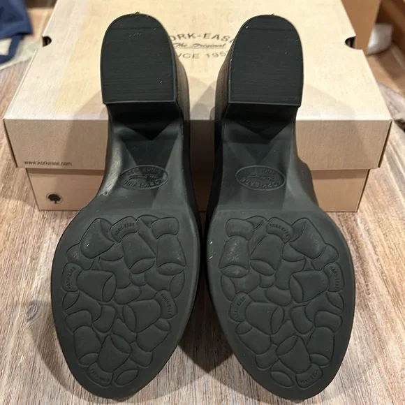 Kork-Ease Black Sandals with Chunky Block Heel - Picture 3 of 5